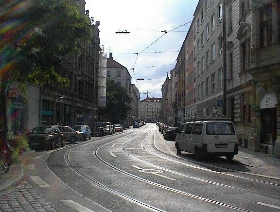 a 'typical' downtown street in Munich