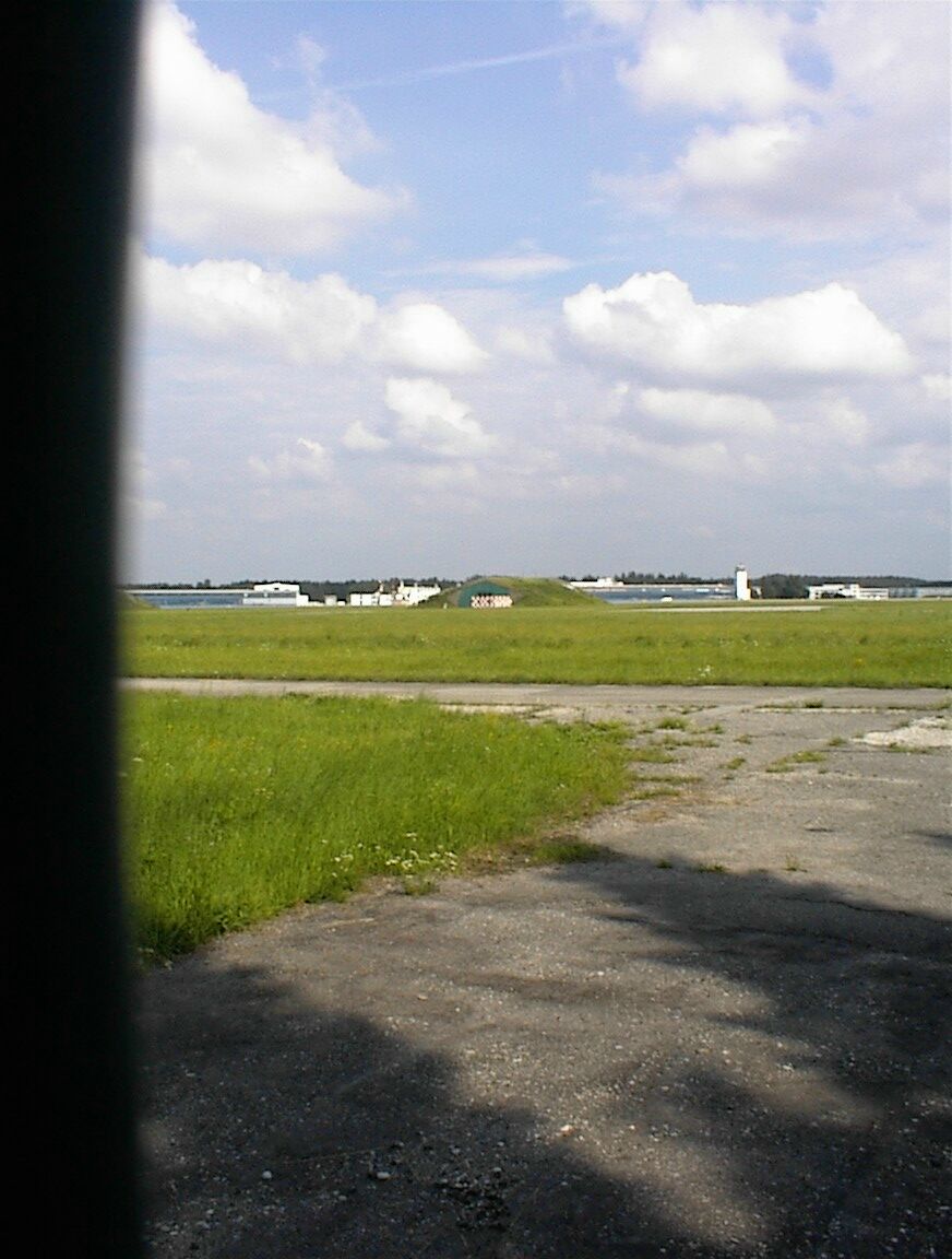Grass-covered WWII plane bunker